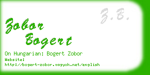 zobor bogert business card